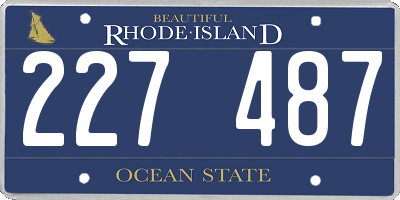 RI license plate 227487