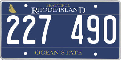 RI license plate 227490