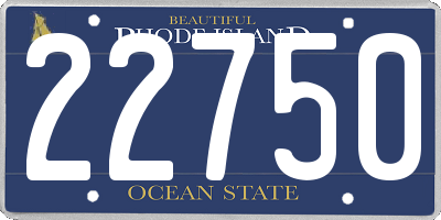 RI license plate 22750