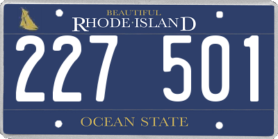 RI license plate 227501