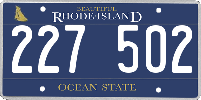 RI license plate 227502