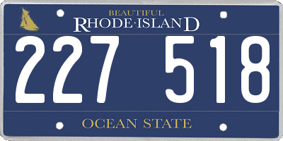 RI license plate 227518