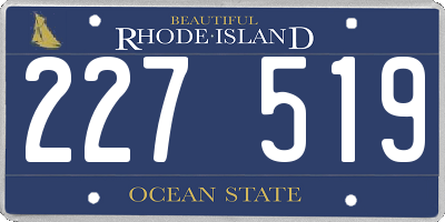 RI license plate 227519
