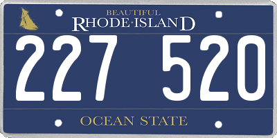 RI license plate 227520