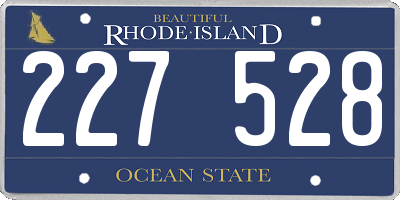 RI license plate 227528