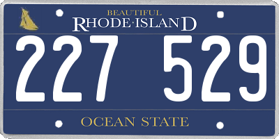 RI license plate 227529