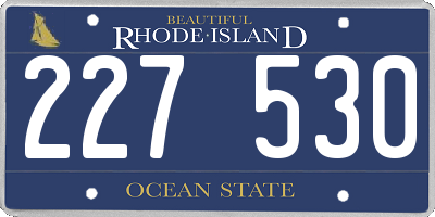 RI license plate 227530