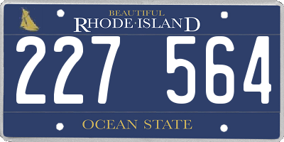 RI license plate 227564