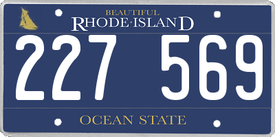RI license plate 227569