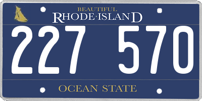 RI license plate 227570