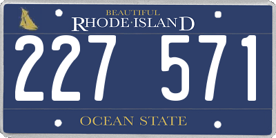 RI license plate 227571