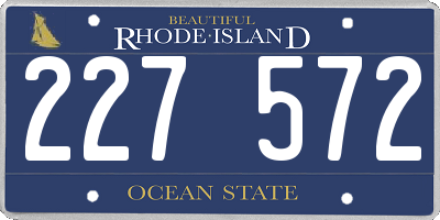 RI license plate 227572