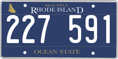 RI license plate 227591