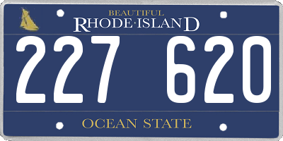RI license plate 227620