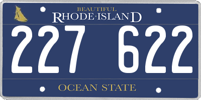 RI license plate 227622
