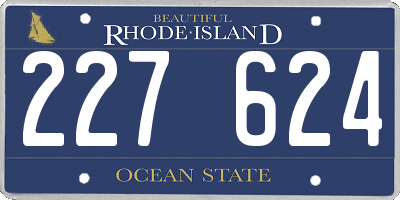 RI license plate 227624