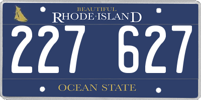 RI license plate 227627