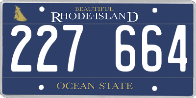 RI license plate 227664