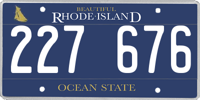 RI license plate 227676
