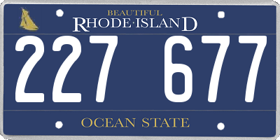 RI license plate 227677