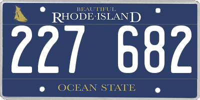 RI license plate 227682