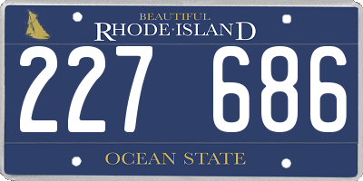 RI license plate 227686