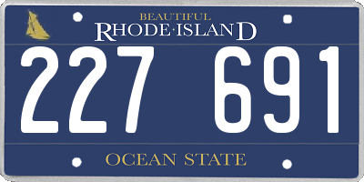 RI license plate 227691
