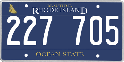RI license plate 227705
