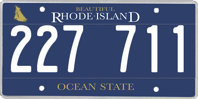 RI license plate 227711