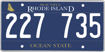 RI license plate 227735