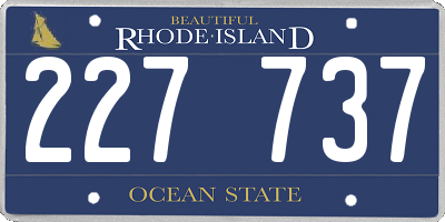 RI license plate 227737