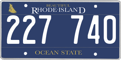 RI license plate 227740