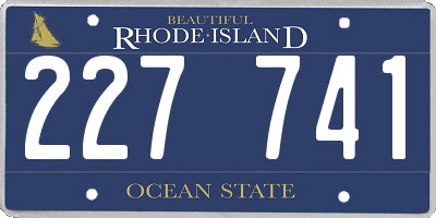 RI license plate 227741