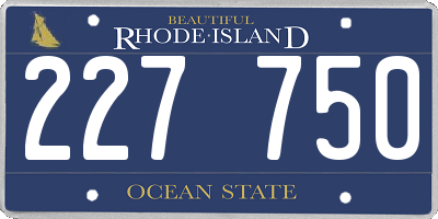 RI license plate 227750