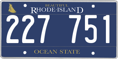 RI license plate 227751
