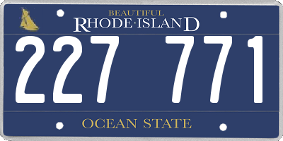 RI license plate 227771