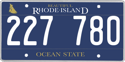 RI license plate 227780