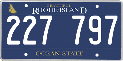 RI license plate 227797