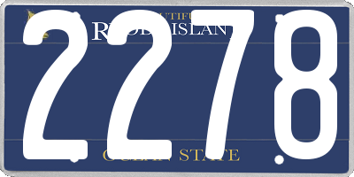 RI license plate 2278