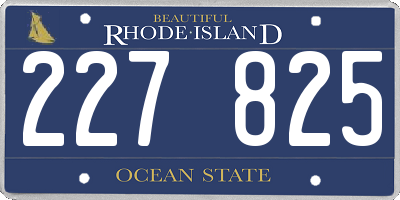 RI license plate 227825