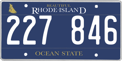 RI license plate 227846