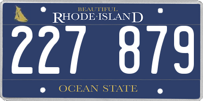RI license plate 227879