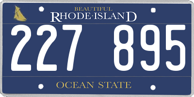 RI license plate 227895