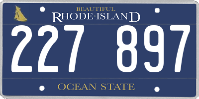 RI license plate 227897