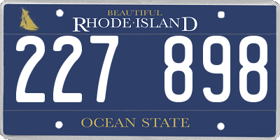 RI license plate 227898