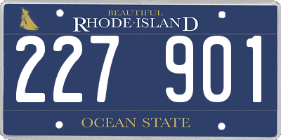 RI license plate 227901