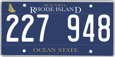 RI license plate 227948