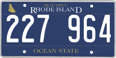 RI license plate 227964