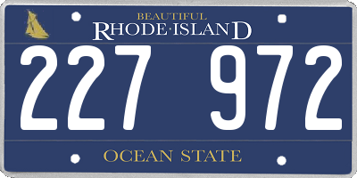 RI license plate 227972