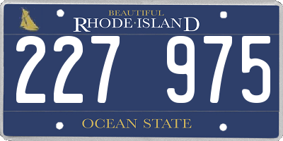 RI license plate 227975